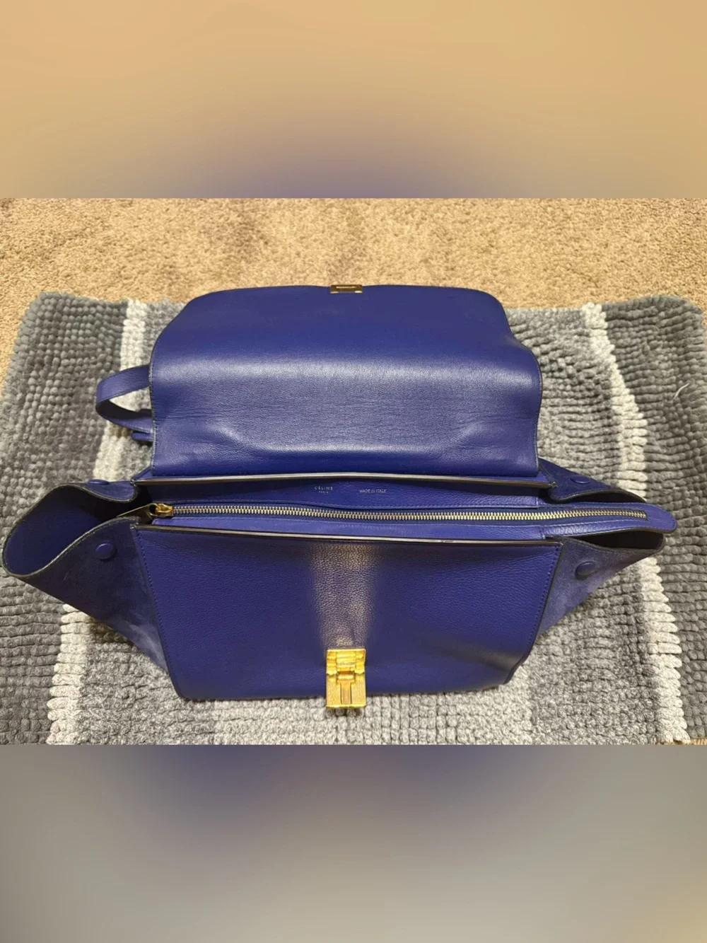 Structured Top-Handle Women's Bag in Deep Blue